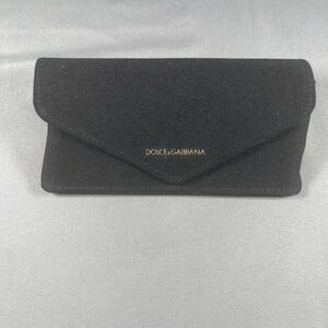 Dolce & Gabbana Black Sunglasses Envelope Case with Gold Logo